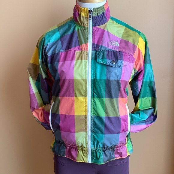 THE NORTH FACE Multicolour Plaid Windbreaker Jacket Size S - Picture 3 of 15